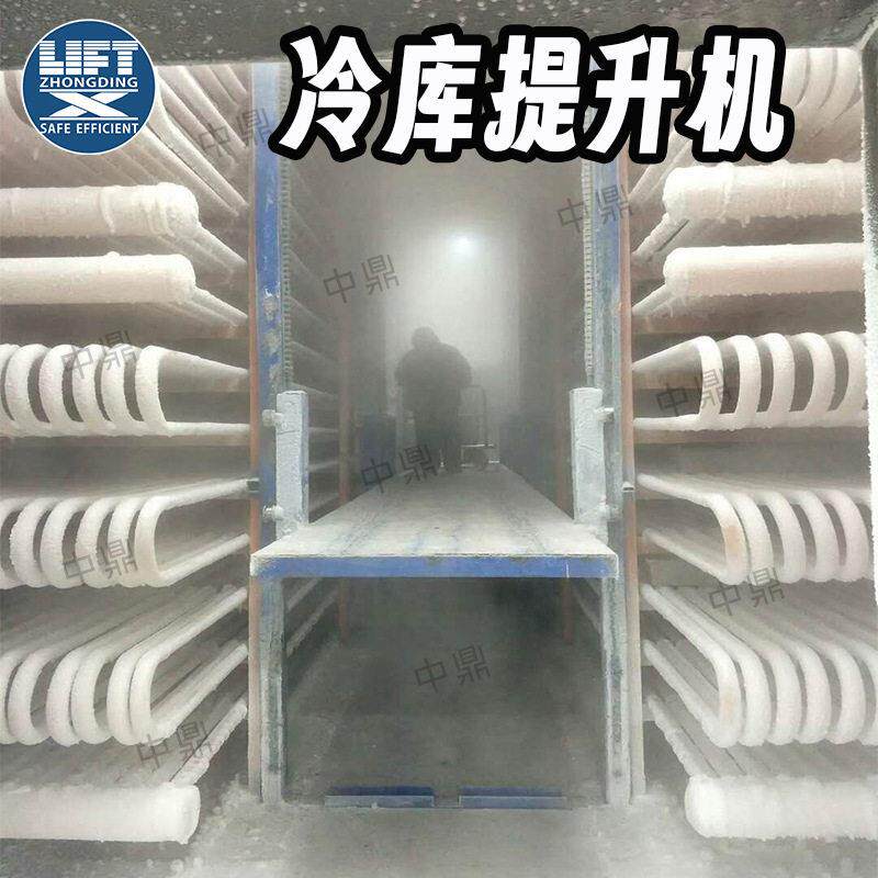 冷库用往复式提升机防爆导轨链条升降台低温防冻自动化冷库货梯