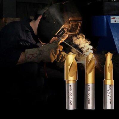 3Pcs 6.5mm 8mm 10mm HSS CO Spot Weld Drill Bit Set Remove