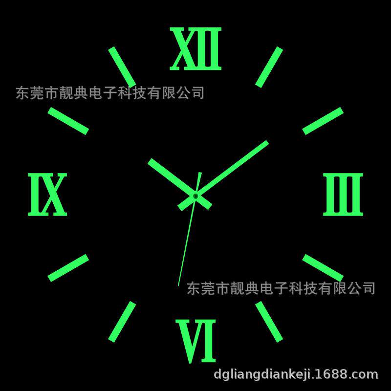 创意挂钟罗马数字钟表艺术挂表石英钟时尚客厅超静音粘贴墙钟时钟