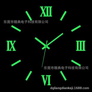 创意挂钟罗马数字钟表艺术挂表石英钟时尚客厅超静音粘贴墙钟时钟