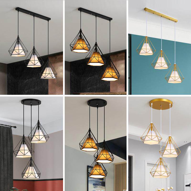 餐厅吊灯三头轻奢灯具现代简约餐桌吧台led长条餐厅灯2025年新款