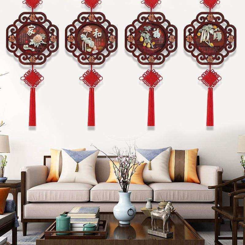高端款墙上玄关墙面装饰品福字入户门挂饰墙上电视墙两边客厅挂件