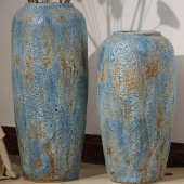 旧坛花盆落地子花陶样板房大型景德镇陶摆设粗仿古陶罐土器做花瓶