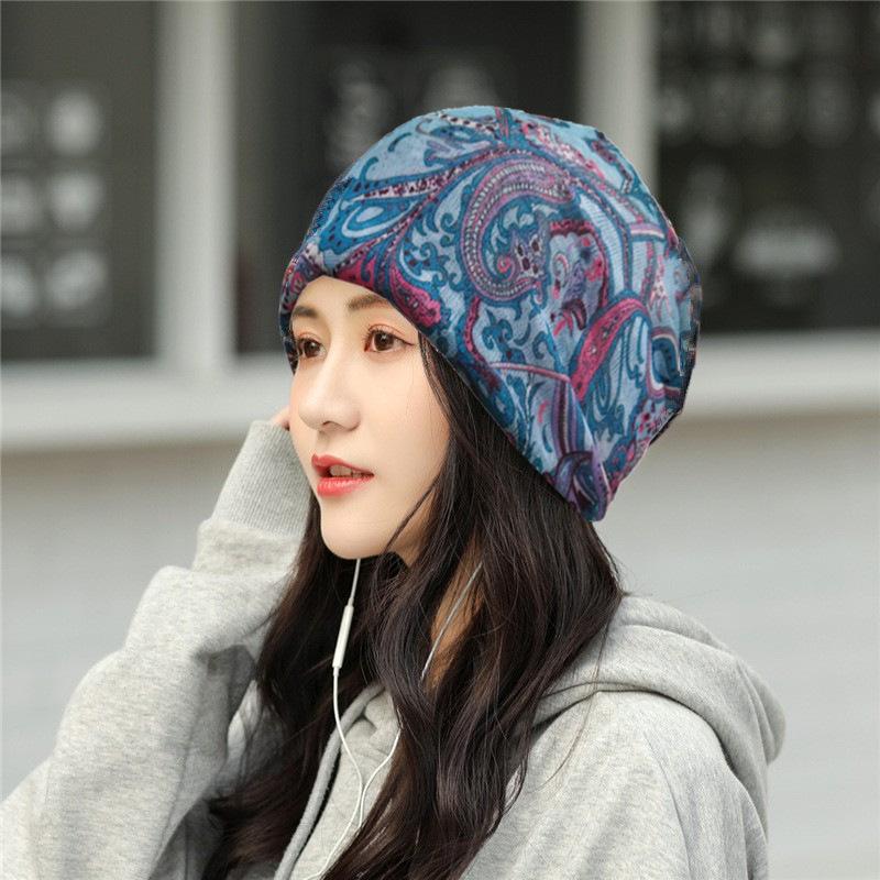 2024秋冬薄款月子帽化疗后女士帽新款透气套头帽术后光头包头巾春