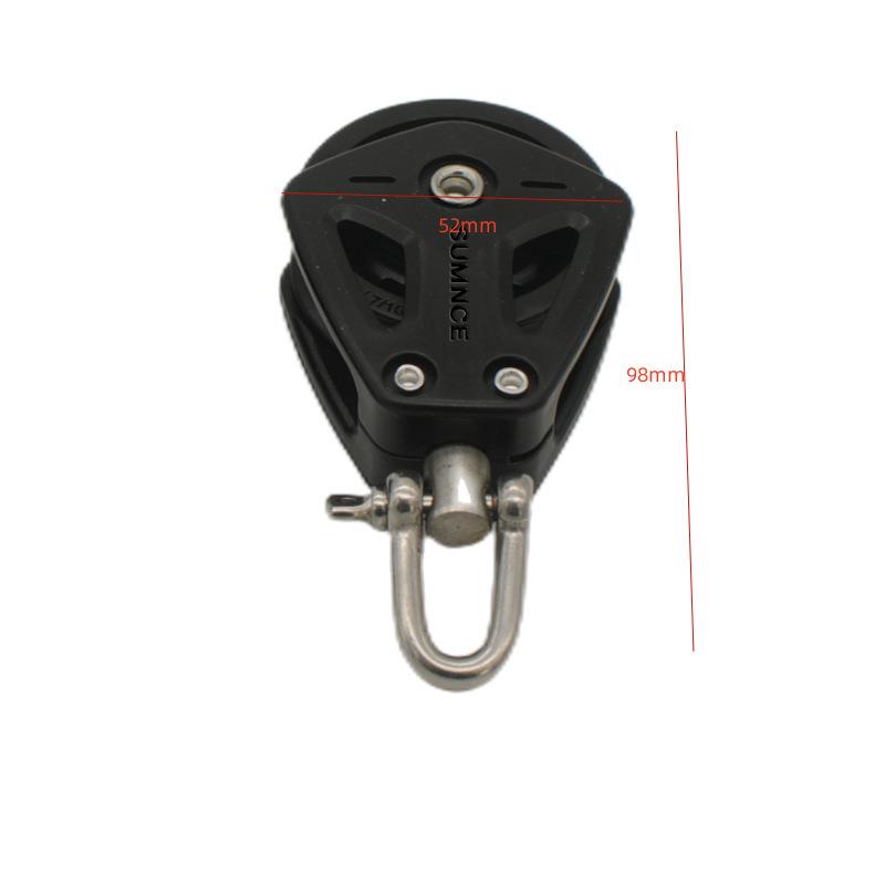 跨境现货 双尼龙滑轮 皮划艇独木舟滑轮 帆船滑轮 普拉提配件