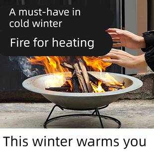 农村老式烤火盆大号烤火盆木炭火盆老式铁盆家用烧炭盆壁炉烧烤炉