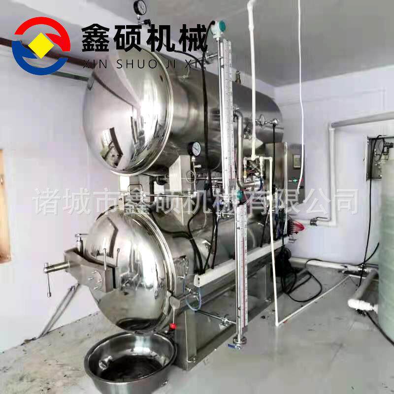 大型商用熟食酱牛肉驴肉双层卧式高温杀菌釜蒸汽全自动杀菌锅