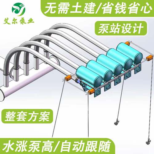 300QF300-160-220KW漂浮泵河道取水水利工程排水浮筒式漂浮泵厂家