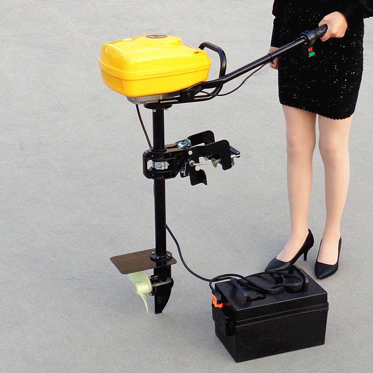 小型鱼船电动挂桨机轻便经济实用12v48v电动船挂机微型船尾机