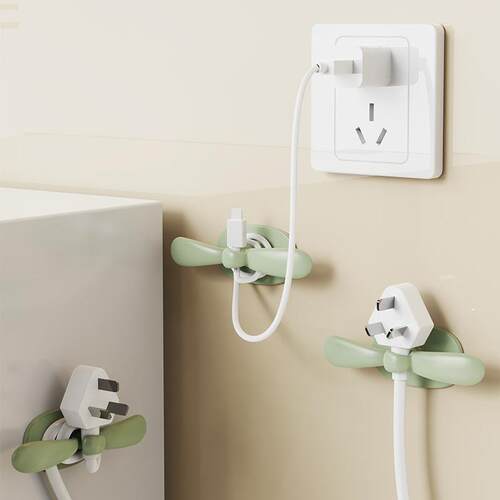 Self-adhesive cable organizer, wire winder, and hook for sma