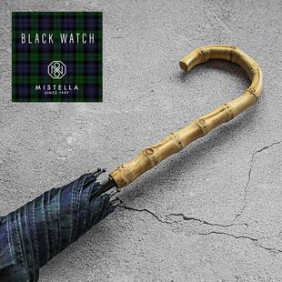 苏格兰黑表军团竹柄自动开启风雨遮阳伞男女长柄伞