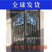 942法式 铁艺复古玻璃门欧复古老钢窗对别墅玻璃进户门户开单入 式