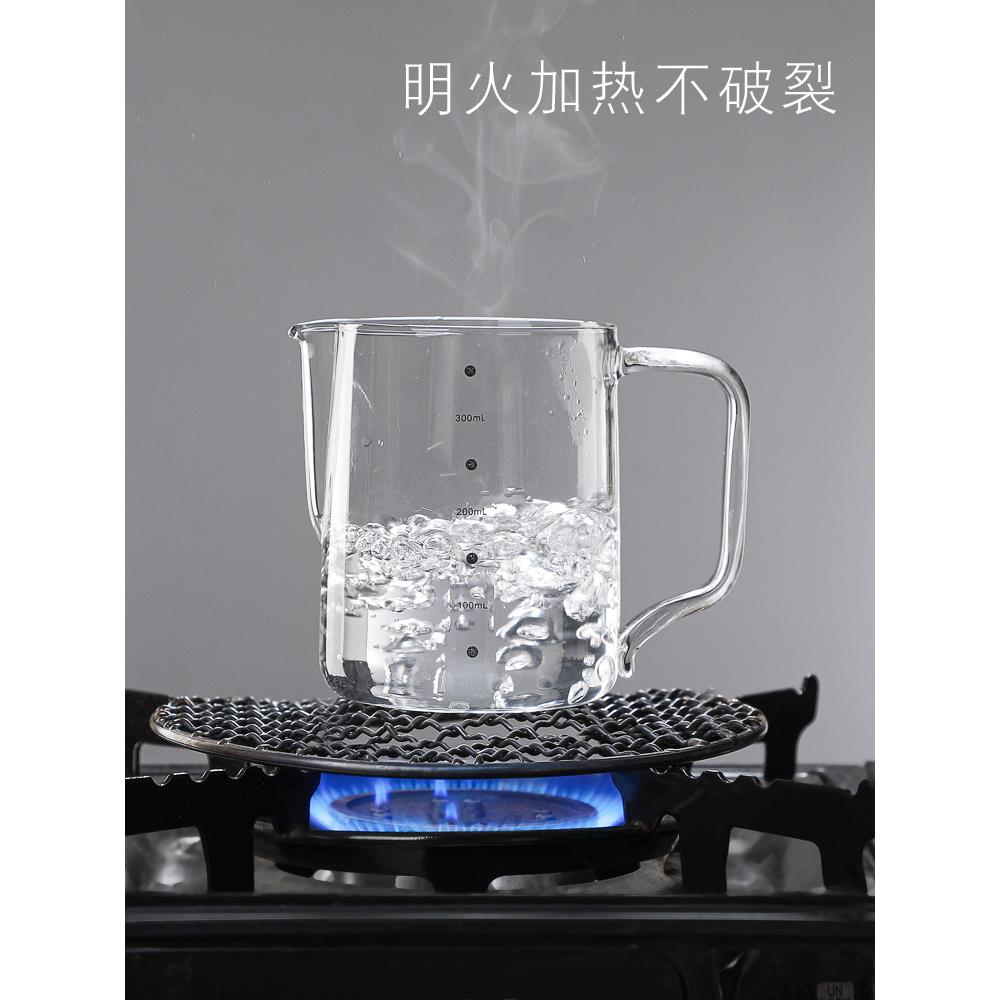 透明玻璃拉花缸咖啡打奶泡杯专用杯可加热微波炉奶泡缸拉花杯尖嘴图片