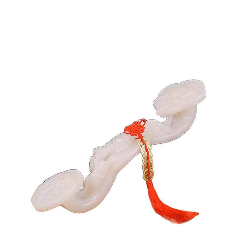 天然玉如意玉石玉器客厅玄关装饰摆件真玉石祥瑞商务办公送礼品