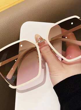 Women  Square Sunglasses for Men Oversized White Tea Origina