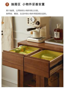 CL茶水柜实茶木餐边柜水柜60cm家用小户型客靠墙收纳柜约简收纳柜