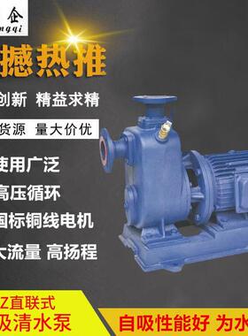 BZ直联式自吸清水泵380V大流量扬程抽水泵80BZ50-40-11KW