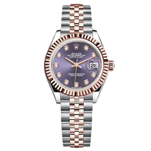 全套[9.8新]劳力士女装日志型钢/18K玫瑰金自动机械手表女279171