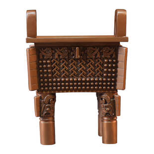 紫铜父戊方鼎摆件工艺品家居玄关办公室装饰品开业礼品鼎摆设