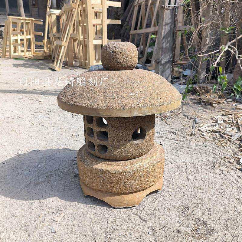 石灯笼日式庭院草坪灯别墅花园落地石灯青石中式宫灯园林造景摆件