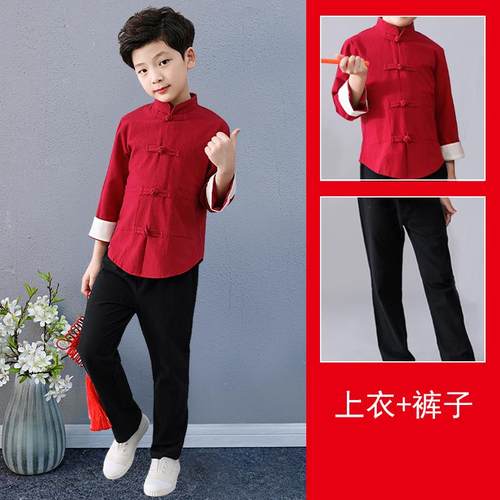 高档儿诵童大合唱演出服国学生装元旦朗男女童民表演五四青年中山