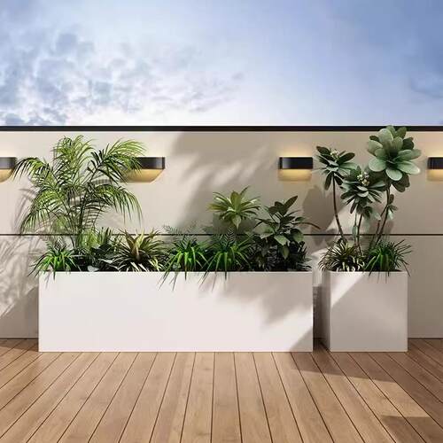 户外铁艺花箱座坐凳一体外摆场商036业休息不锈钢广椅花池凳花槽