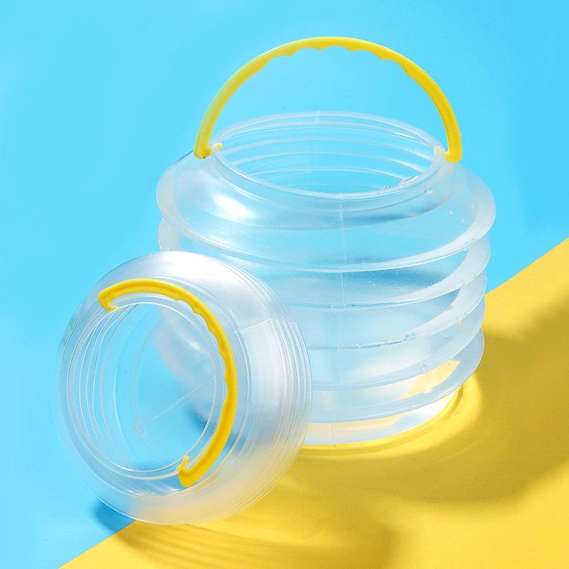 折叠透明洗笔筒易携带塑料洗笔筒多功能透明塑料水桶水粉颜料水桶