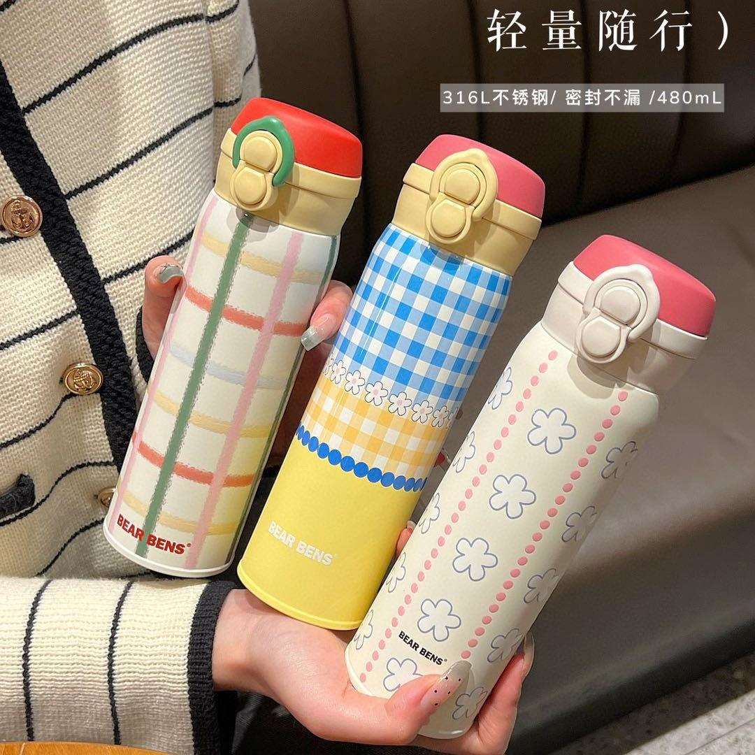 【下单改价】熊本士蜡笔一杯双饮轻心杯成人儿童车载便携喝水