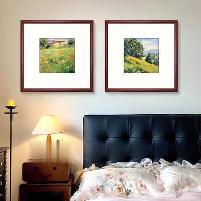 《色心栖野》轻法装式春天绿花绿卉客厅饰画中SN060103古风景卧室