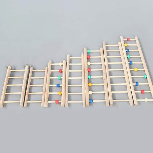 实木梯子 鸟玩具 鹦鹉玩具用品 鸟笼配件 鹦鹉攀爬梯 梯子玩具