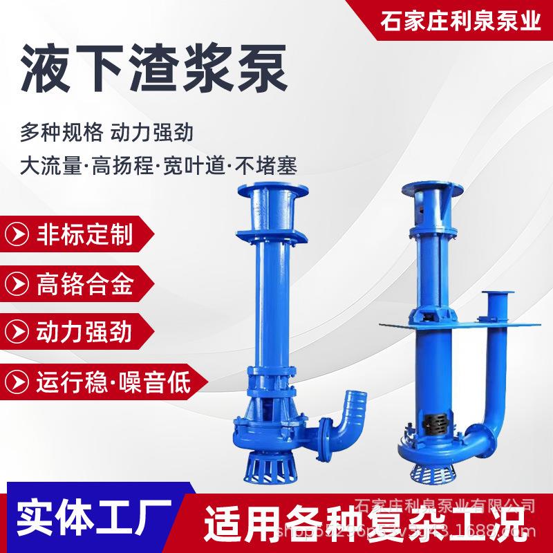 立式液下渣浆泵大流量高铭合金矿用泥浆泵鱼塘清淤排污泵污泥泵