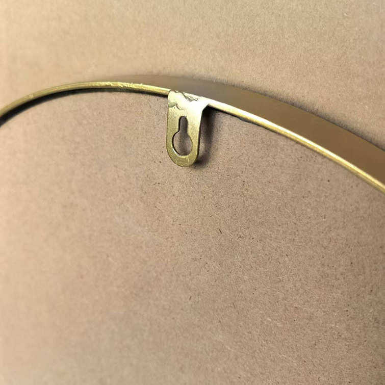 浴室圆镜简约化妆镜 铝合金边框挂墙洗手间镜子酒店家用心形镜面