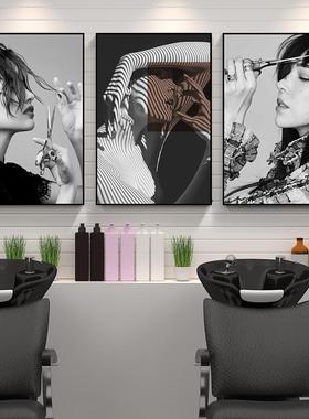 理xwn013xw发店装饰画美发廊发店画装饰挂品玄关廊走网红发型艺术