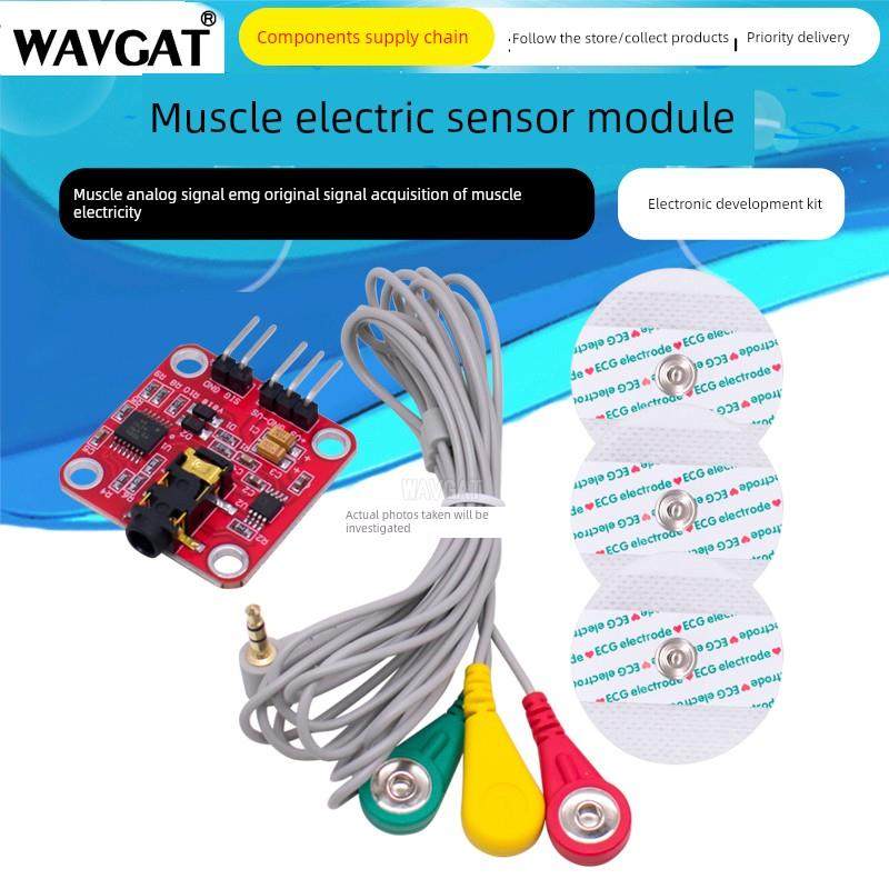 肌电传感器模块肌肉模拟信号肌电原始信号采集电子开发套件