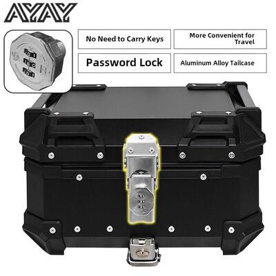 Ayay密码锁铝合金尾箱摩托车后备箱大容量通用电动车踏板车后后备