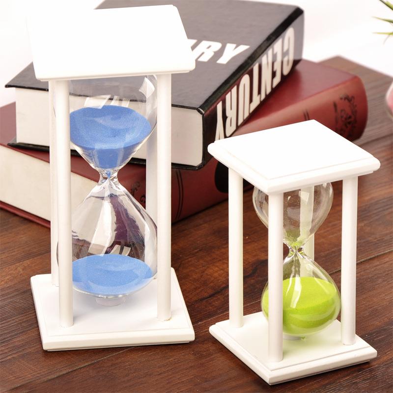 SL01660453015分钟地木框玻璃沙漏计器货创意摊源时创意摆件