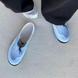 懒人休闲鞋套脚通勤赤足鞋户外运动鞋男女款平底一脚蹬徒步慢跑鞋