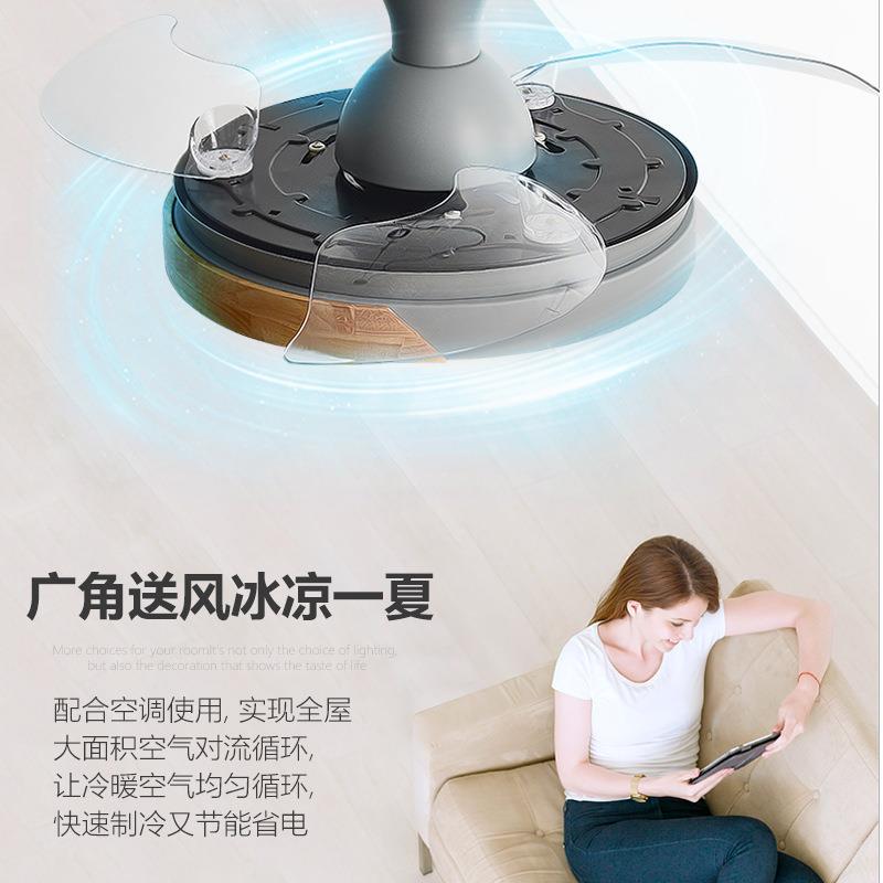 美式家用客厅吊扇灯2025新款简约吊顶风扇吊灯北欧餐厅隐形风扇灯