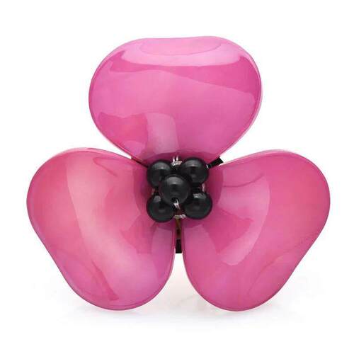 Acrylic Pansy Flower Brooches For Women Unisex 3-color