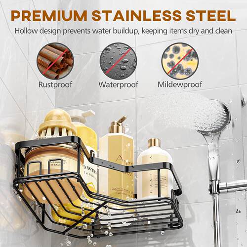 Corner Adhesive Shower Caddy Bathroom Organizer Shelves Rack