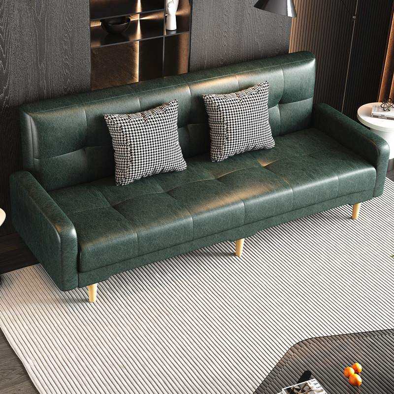 油蜡皮艺皮布艺沙发租房民宿科技布可折叠两用小户型三人沙发床