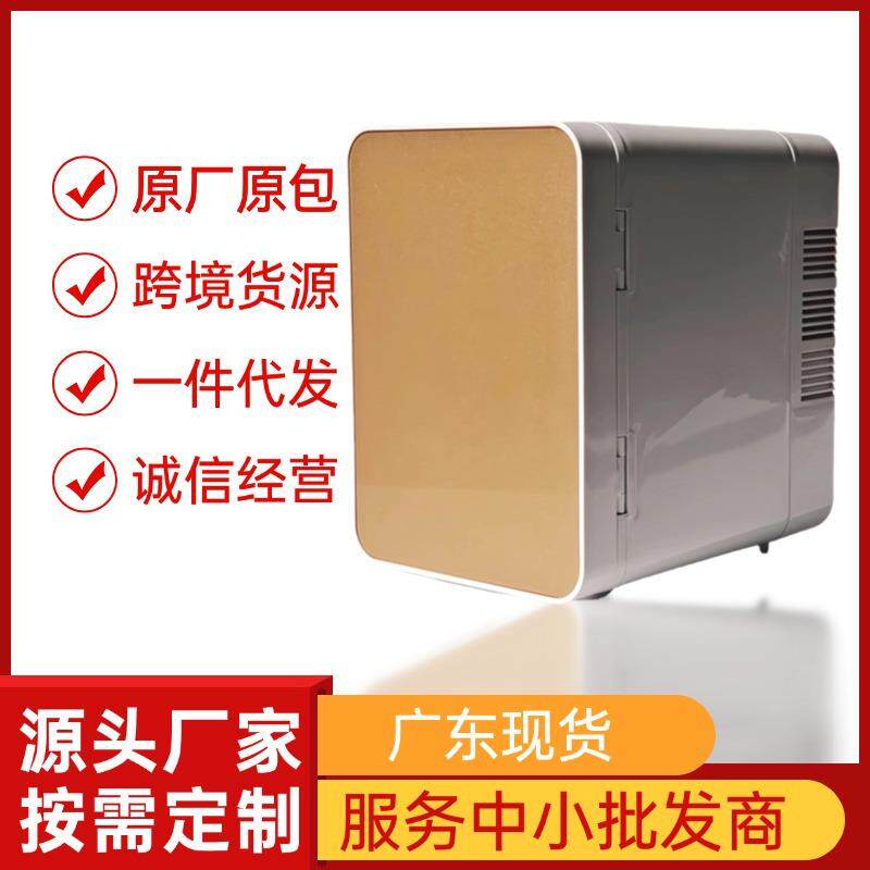 2026年新款4L迷你车载冰箱冷热两用香槟金小冰箱便携