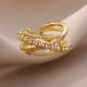 for Accessories Women Gold Rings Jewelry 18K Plated Vintage