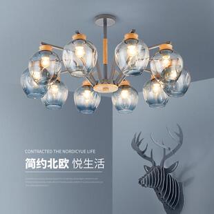 北欧灯具客厅简约现代大气家用分子灯魔豆创意卧室餐厅灯客厅吊灯