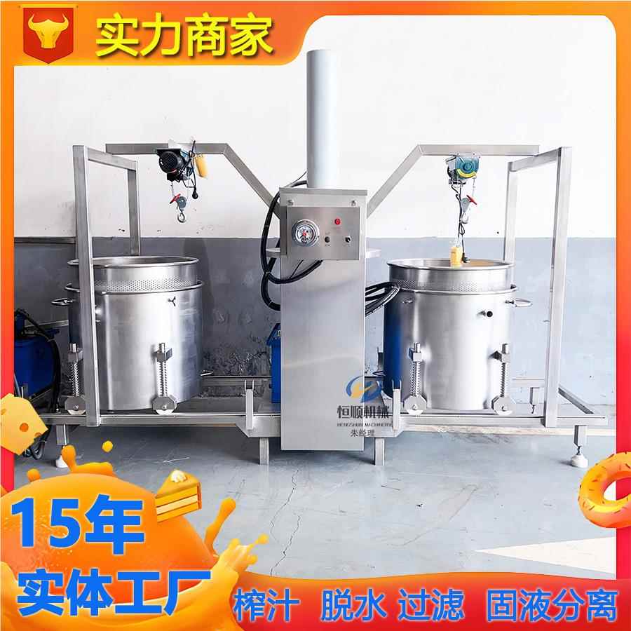 腾维C型泡片橙脐果汁榨汁压榨机大商业水果冷榨HS-100L机中药渣脱