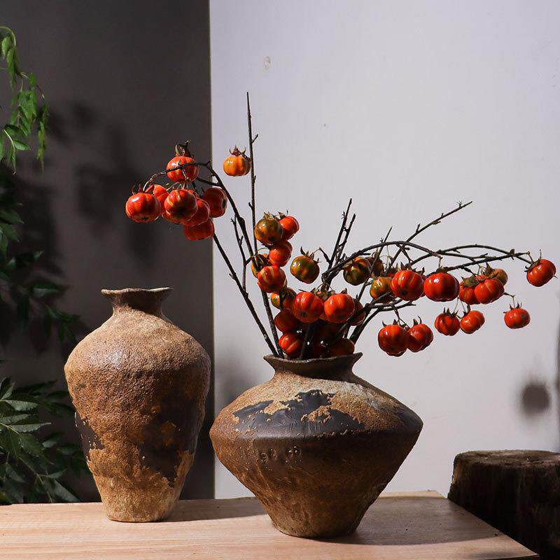 宅寂风现代简约创意陶瓷花器样板房客厅卧室餐桌干花插花瓶摆件