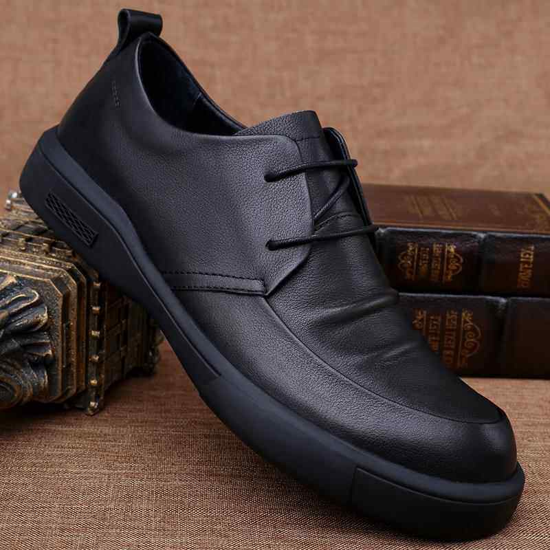 正品甘稻风春软季韩商务正装皮鞋男士真版皮头层牛皮底软面休闲鞋