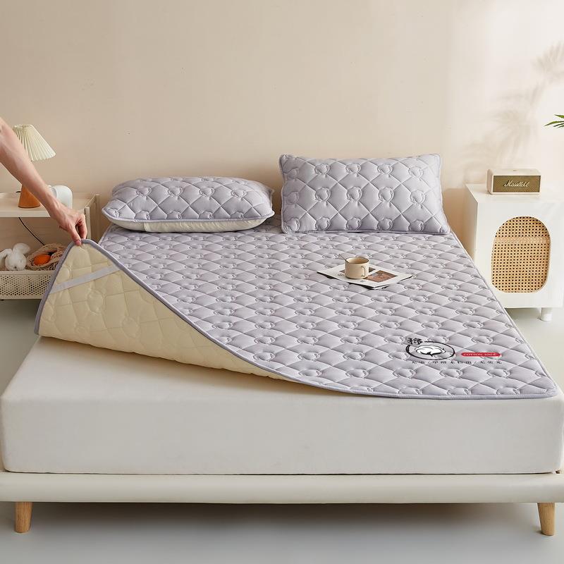新cd0001款夹棉花床褥人单学生宿舍床垫席梦防滑保床护套双人思家