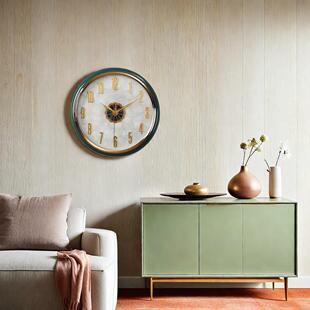 卧室家用时尚 0157厅款 挂2轻墙时钟 挂钟客601 025新奢简约静音欧式