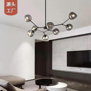 跨境北欧意式 熔岩客厅分子灯设计师创意魔豆灯餐厅枝形吊灯具中山